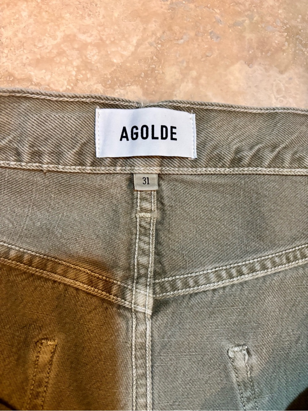 AGOLDE Natural Rhoda High-Rise Denim Shorts NWT 31 - Picture 6 of 11